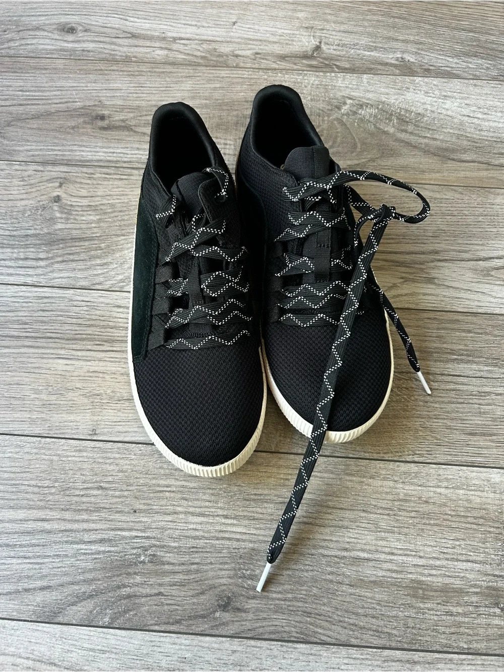 Sorel Women's Black Athletic Sneakers with White Outsole
